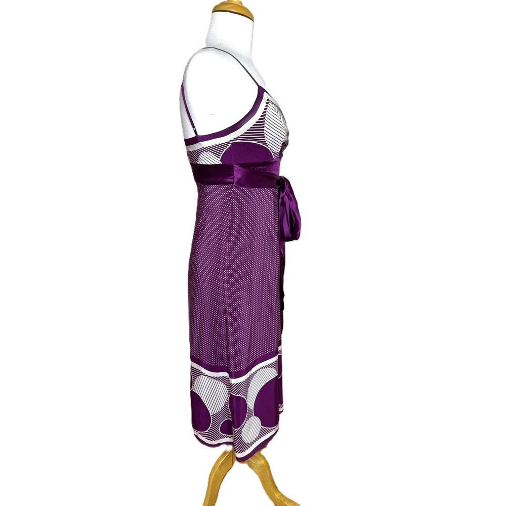 Ted Baker "Betria" Purple Silk Slip Dress, Empire Waist, Midi-Length, Size 1 - Picture 3 of 8